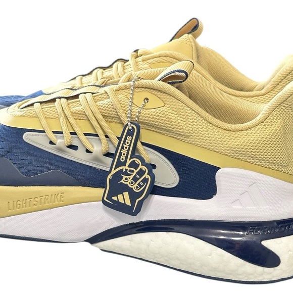 🏈🐝 Georgia Tech Yellow Jackets Adidas Shoes Sz 12.5 AlphaBoost V2 Navy Gold NWT - Picture 11 of 11